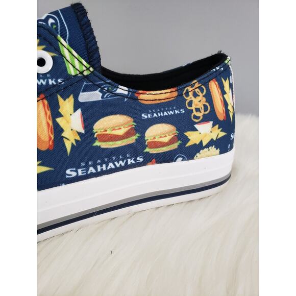 NEW MENS‎ 10 Seattle Seahawks NFL Men's Low Top Logo Shoes Sneakers Team Gear - Picture 3 of 6